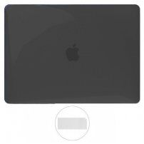 ENKAY 2in1 beschermhoes met ultradunne EU-toetsenbordcover voor MacBook Pro 15" (A1707 / A1990) - zwart
