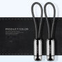 X-LEVEL Elegante USB / Bliksemkabel voor Apple iPhone / iPad / iPad / X-LEVEL Elegante USB / Bliksemkabel voor Apple iPhone / iPad / iPod - 8cm - zwart