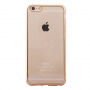 Transparant deksel met gouden rand voor Apple iPhone 6 / 6S