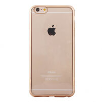 Transparant deksel met gouden rand voor Apple iPhone 6 / 6S