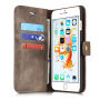 2in1 afneembare flip case van kunstleder voor Apple iPhone 6 / 6S - bruin
