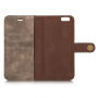 2in1 afneembare flip case van kunstleder voor Apple iPhone 6 / 6S - bruin