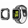Beschermend siliconenkoker voor Apple Watch 42mm - zwart - wit