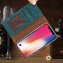 2in1 Stijlvolle Verwijderbare Tiket Geval voor Apple iPhone XS - blauw