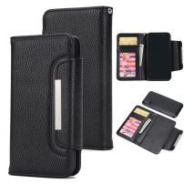 2in1 afneembare flip case van kunstleder voor Apple iPhone XS - zwart