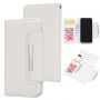 2in1 afneembare flip case van kunstleder voor Apple iPhone XS - wit