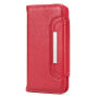 2in1 afneembare flip case van kunstleder voor Apple iPhone XS - rood