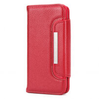 2in1 afneembare flip case van kunstleder voor Apple iPhone XS - rood