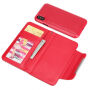 2in1 afneembare flip case van kunstleder voor Apple iPhone XS - rood