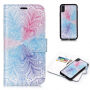2in1 Beschermende Verwijderbare Flip Case voor Apple iPhone XS - kleurrijke bloem