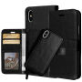 2in1 Beschermende Verwijderbare Flip Case voor Apple iPhone XS - zwart