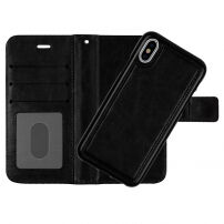 2in1 Beschermende Verwijderbare Flip Case voor Apple iPhone XS - zwart