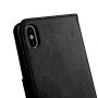 2in1 Beschermende Verwijderbare Flip Case voor Apple iPhone XS - zwart