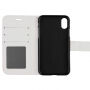2in1 Beschermende Verwijderbare Flip Case voor Apple iPhone XS - wit