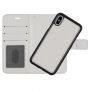 2in1 Beschermende Verwijderbare Flip Case voor Apple iPhone XS - wit