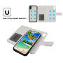 2in1 Beschermende Verwijderbare Flip Case voor Apple iPhone XS - wit