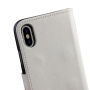 2in1 Beschermende Verwijderbare Flip Case voor Apple iPhone XS - wit