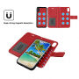 2in1 Beschermende Verwijderbare Flip Case voor Apple iPhone XS - rood