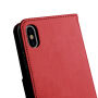2in1 Beschermende Verwijderbare Flip Case voor Apple iPhone XS - rood