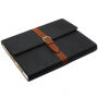 Luxueuze PU lederen tas met gesp Apple iPad 4 / 3 / 2 / 2 - zwart