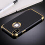 Beschermhoes voor Apple iPhone XS - goud / zwart