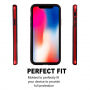 GOOSPERY transparant deksel met gekleurd frame voor Apple iPhone XS - zwart/rood