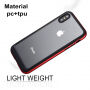 GOOSPERY transparant deksel met gekleurd frame voor Apple iPhone XS - zwart/rood