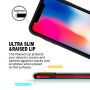 GOOSPERY transparant deksel met gekleurd frame voor Apple iPhone XS - zwart/rood