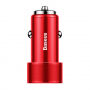 BASEUS Autolader met twee USB-poorten voor Apple iPhone / iPad / iPad / BASEUS met twee USB-poorten voor de Apple iPhone / iPad / iPod - rood