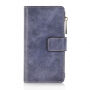 2in1 afneembare kunstlederen hoes met zakje voor Apple iPhone 6 / 6S - donkerblauw