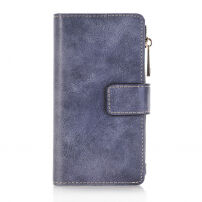 2in1 afneembare kunstlederen hoes met zakje voor Apple iPhone 6 / 6S - donkerblauw