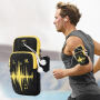 Universele Sportengeval/Handzak voor Apple-iPhone / iPod - zwart-geel
