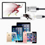 Intrekbare oplaad- en synchronisatiekabel voor iPhone / iPad / iPod - 30-100cm - zwart