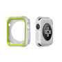 Beschermend siliconenkoker voor Apple horloge 42mm - wit - groen