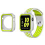 Beschermend siliconenkoker voor Apple horloge 42mm - wit - groen