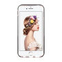Beschermhoes met transparante achterkant voor Apple iPhone 6 / 6S - roze met bloemen