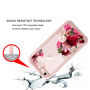 Beschermhoes met transparante achterkant voor Apple iPhone 6 / 6S - roze met bloemen