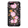 Super bestendig hoesje voor Apple iPhone 7 Plus / 8 Plus - zwart met bloemen