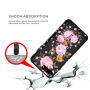 Super bestendig hoesje voor Apple iPhone 7 Plus / 8 Plus - zwart met bloemen