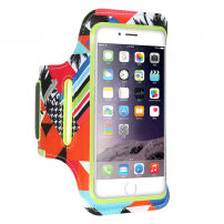 FLOVEME gekleurde sporthandtas voor de sporthandtas voor iPhone 6 / 6S / 7 / 8 iPhone 6 / 6S / 7 / 8 - groen