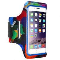 FLOVEME gekleurde sporthandtas voor de sporthandtas voor iPhone 6 / 6S / 7 / 8 iPhone 6 / 6S / 7 / 8 - blauw