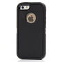 stevige koffer met riemclip voor iPhone SE (2016) / 5 / 5S - zwart