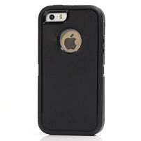 stevige koffer met riemclip voor iPhone SE (2016) / 5 / 5S - zwart