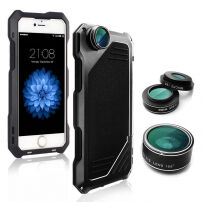 VIKING set van resistente cover met drie cameralenzen voor iPhone SE (2016) / 5S / 5S / 5