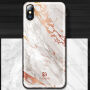 FLOVEME kunststof deksel voor Apple iPhone XS - wit marmer