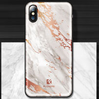 FLOVEME kunststof deksel voor Apple iPhone XS - wit marmer