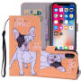 Flipcase voor iPhone XS Max. - kleine bulldog