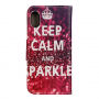 Flipcase voor iPhone XS/iPhone X X - Rustig en glinsterend houden