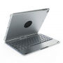 Draaikoffer met toetsenbord voor iPad 9,7" (2017/2018) / Pro 9,7" / Air 1 / 2 - zilver