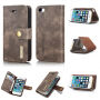 2in1 afneembare koffer voor iPhone 5 / 5S / SE (2016) - bruin
